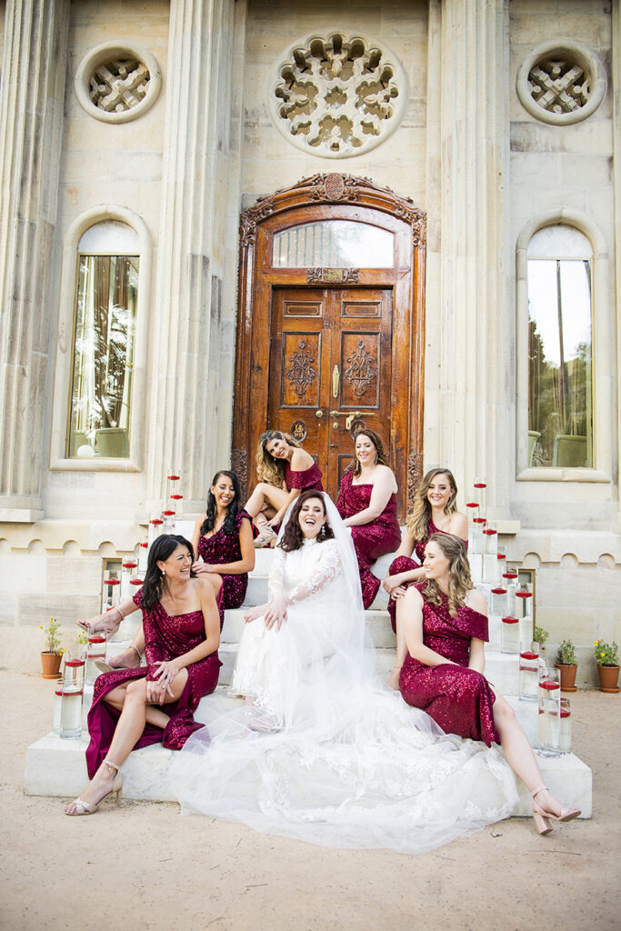 professional Bride and bridal party glam by Storm Pass Makeup. Jess and her bridal party for her wedding day at Shepstone Gardens, photography by Kevin Mark Pass
